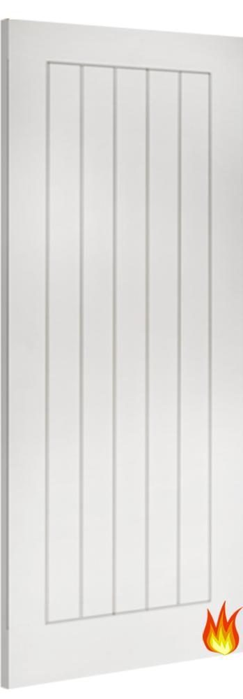 Cottage Ely White Primed Internal Fire Door (18mm lippings) FD30